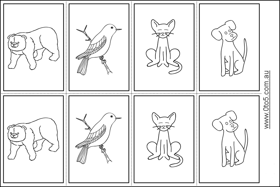 0to5 template cards-animals1