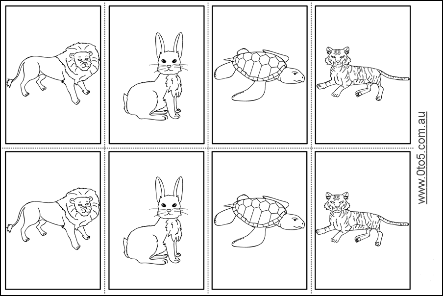 0to5 template cards-animals4