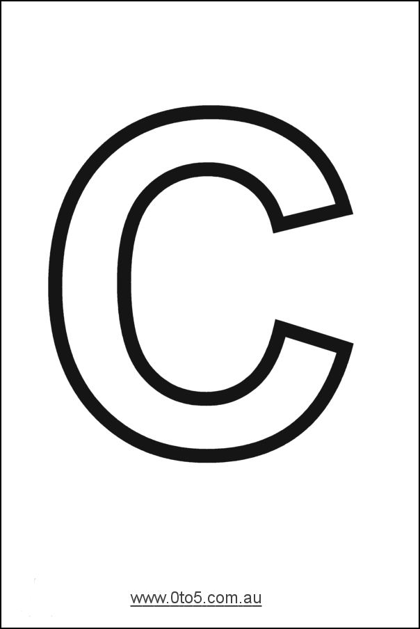 Letter - C printable template