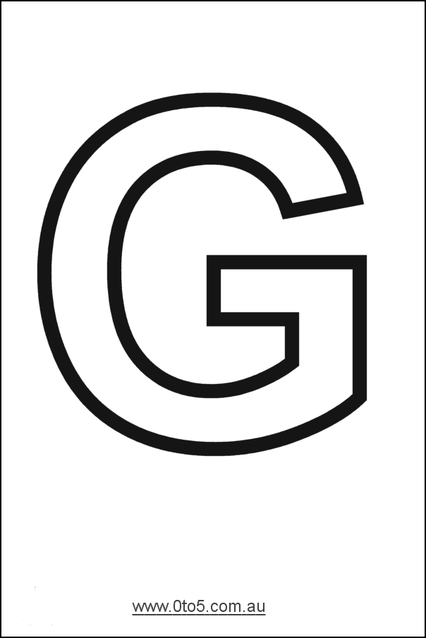 Letter - G printable template