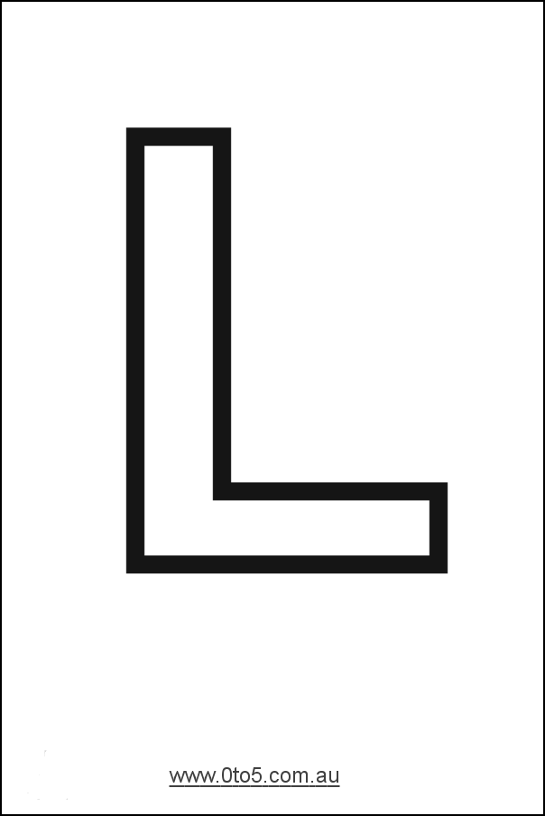 Letter - L printable template