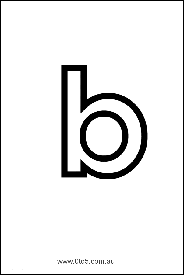 Letter - b printable template