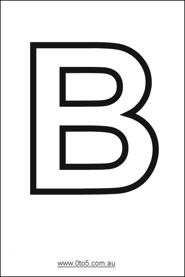 Letter - B printable template