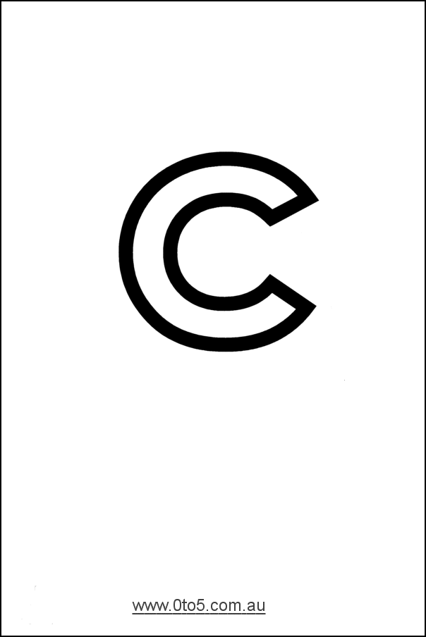 Letter - c printable template
