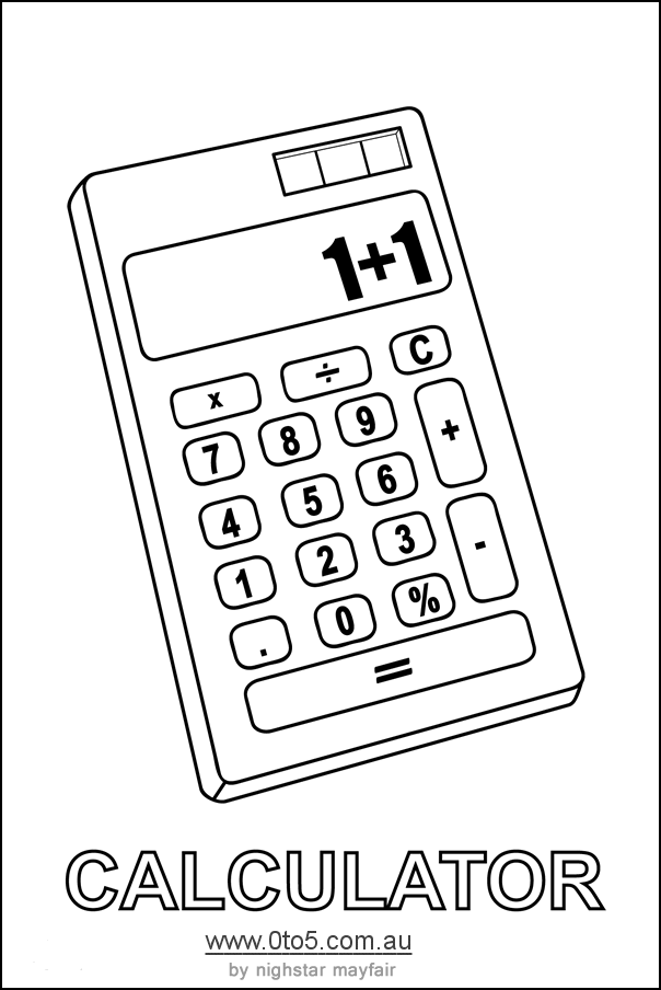 calculator printable template