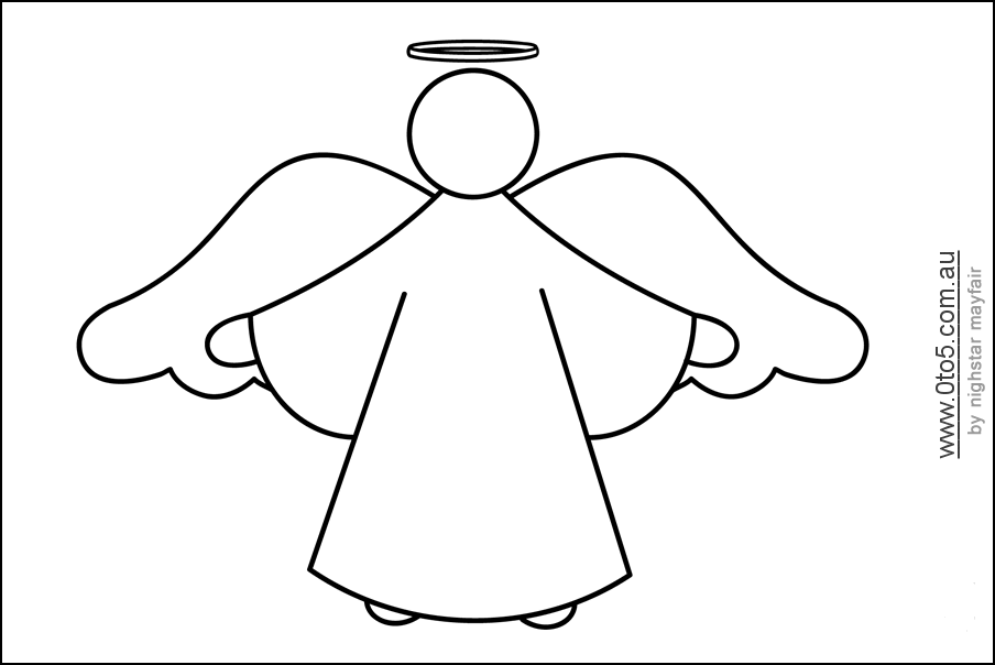 Christmas Angel printable template