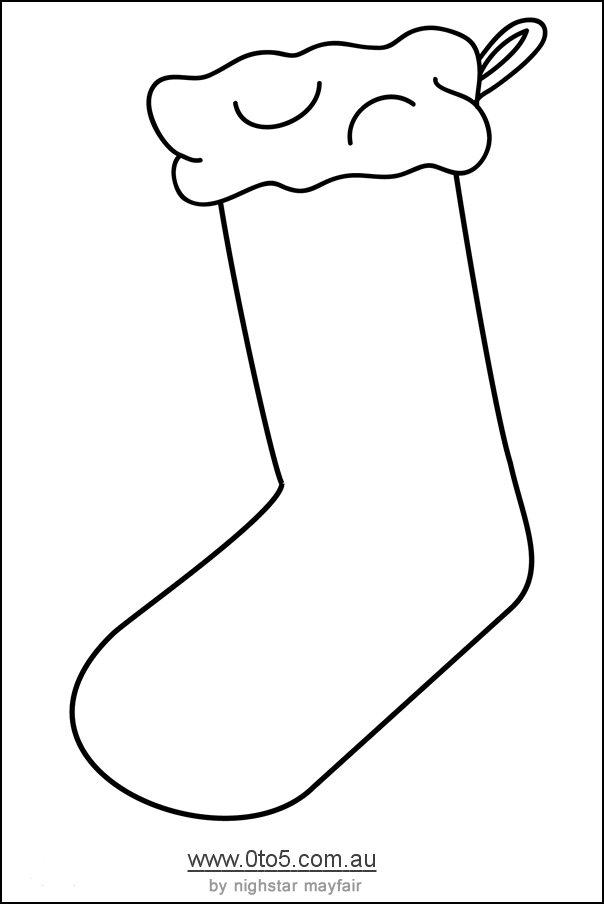 Christmas stocking to decorate printable template