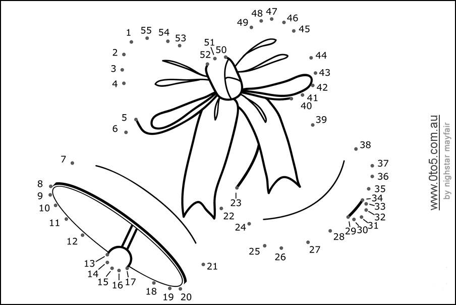 Christmas Bell - Join the Dots printable template