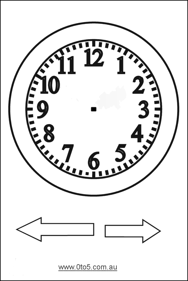 Clock with no hands printable template