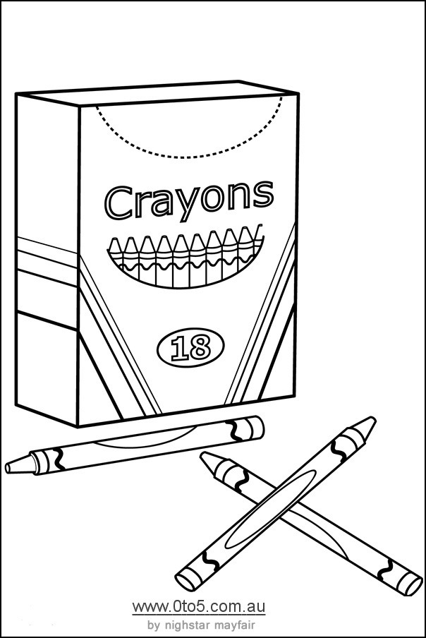 crayons printable template