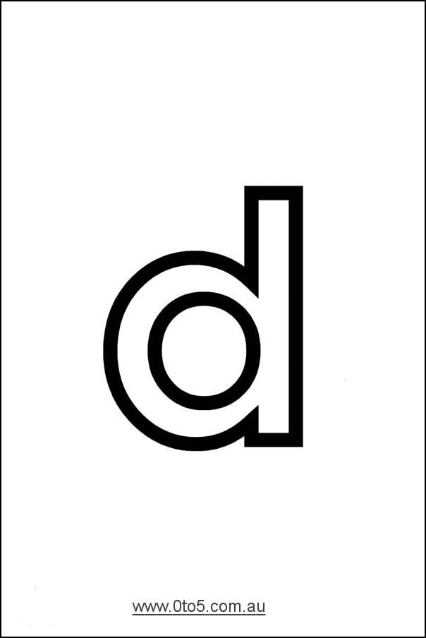 Letter - d printable template