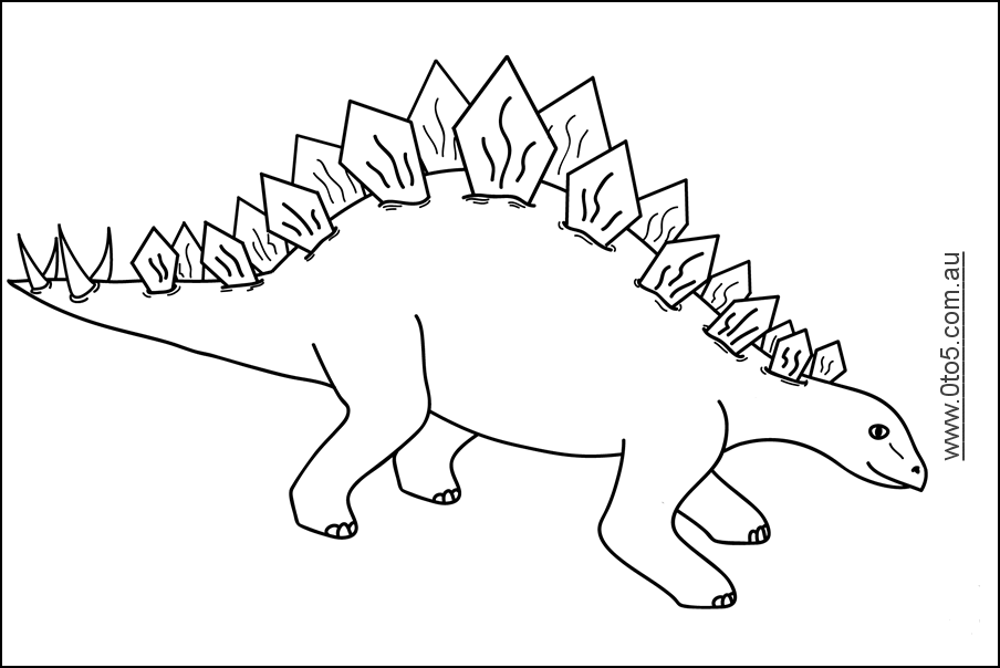 Printable template - dino-stegosaurus