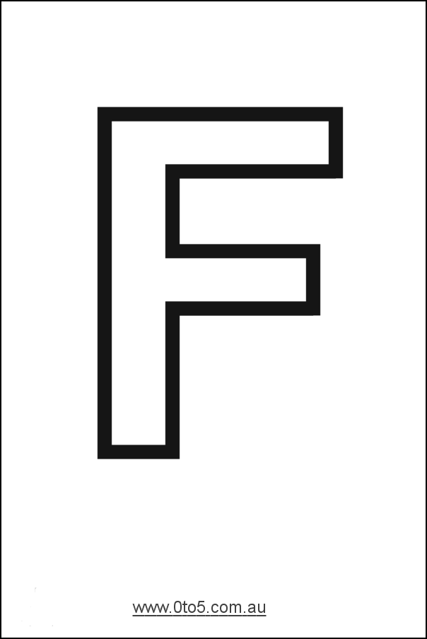 Letter - F printable template