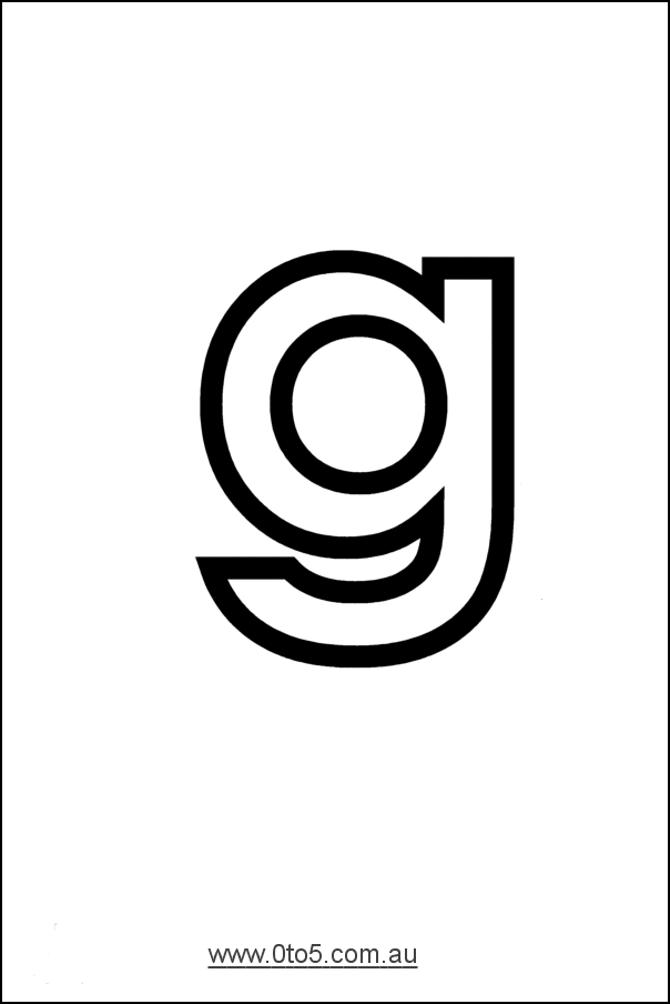 Letter - g printable template