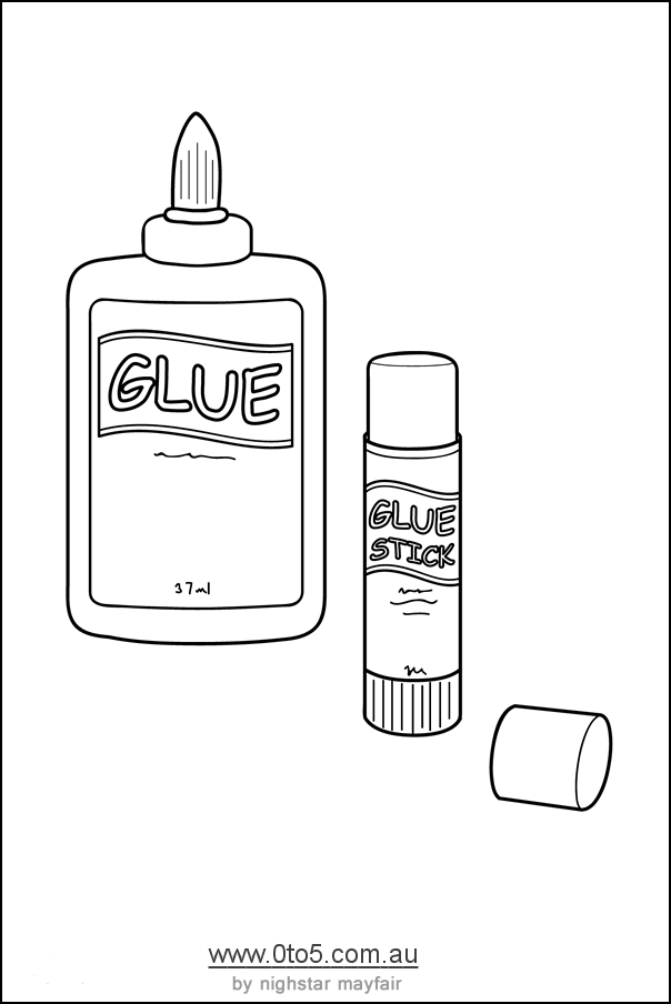 glue printable template