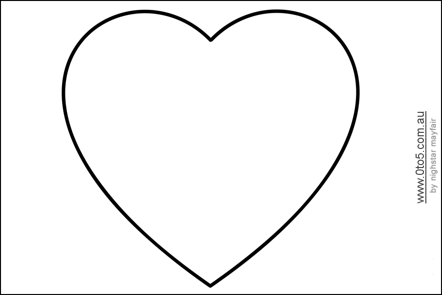 Heart printable template