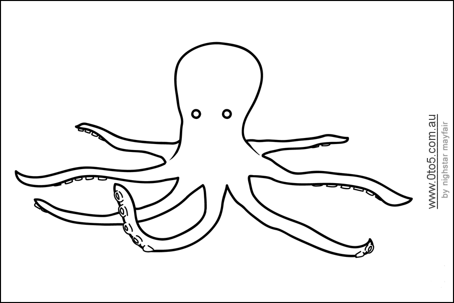 Octopus printable template