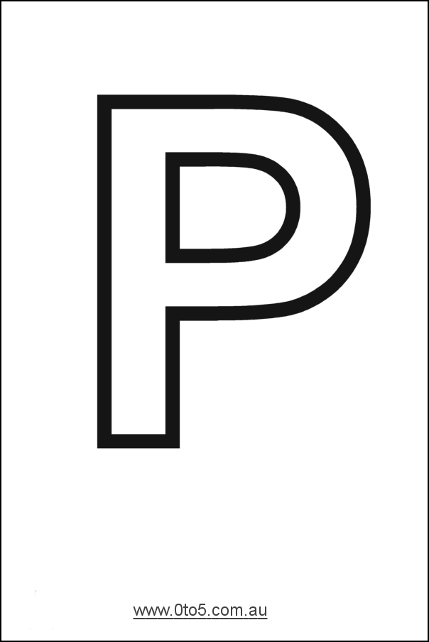 Letter - P printable template