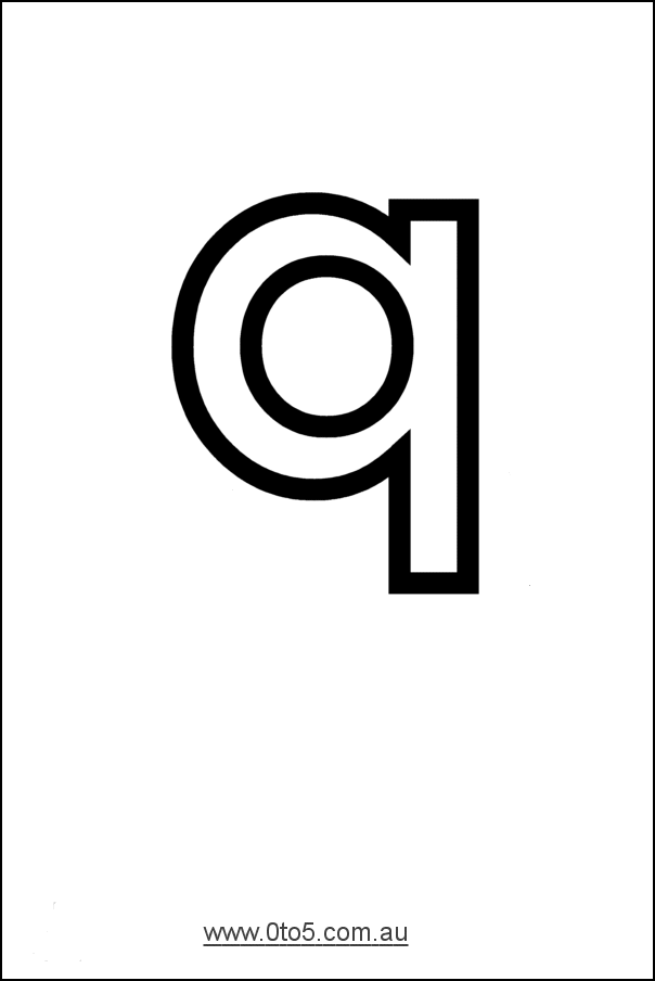 Letter - q printable template
