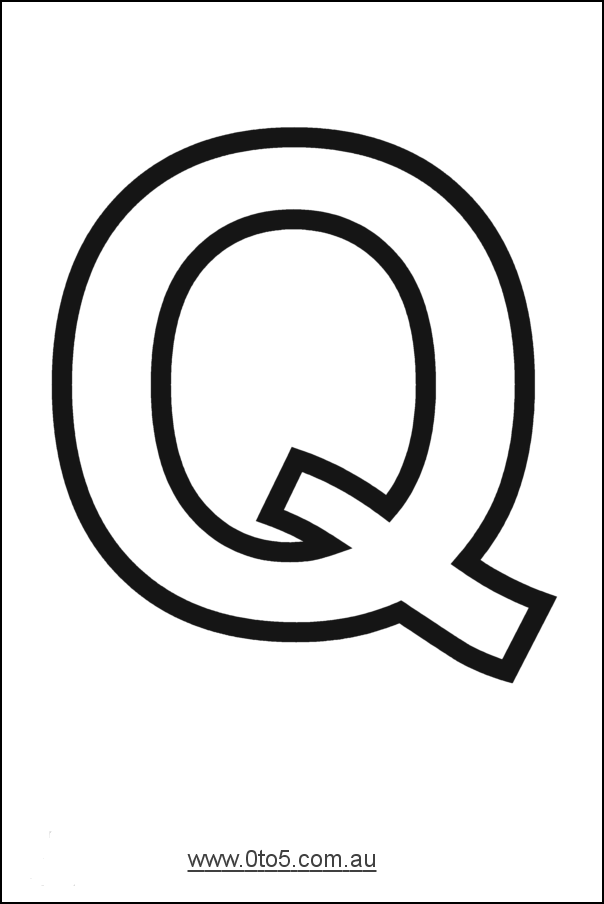 Letter - Q printable template
