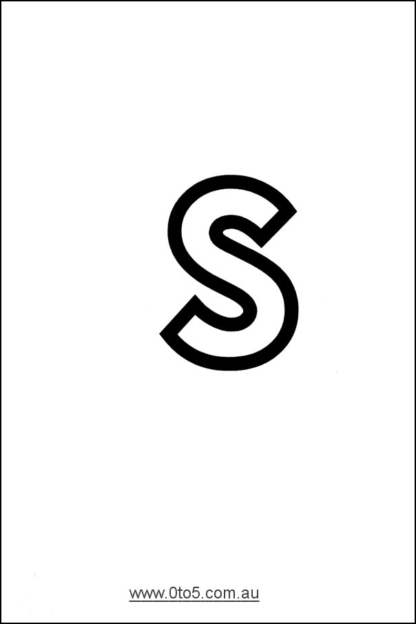 Letter - s printable template