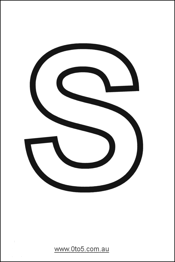 Letter - S printable template
