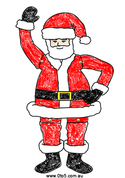 Christmas Santa with hinged arms and legs