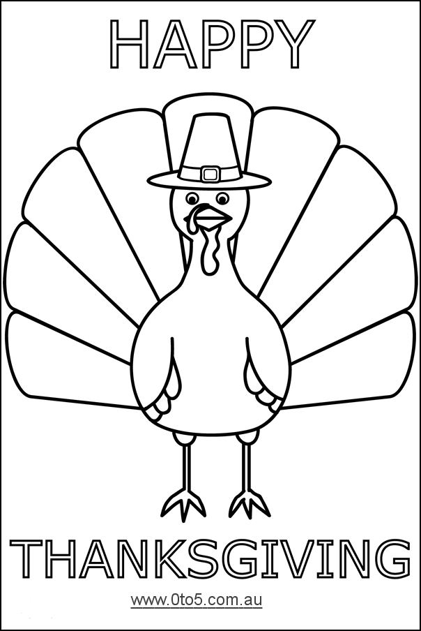 Happy Thanksgiving Turkey printable template