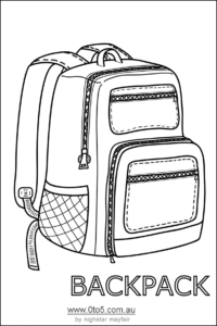 backpack or rucksack printable template