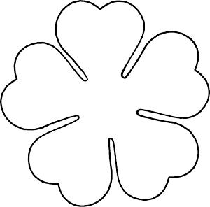Five petal flower template thumbnail